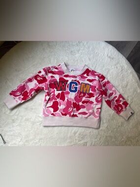 Bape Kids Pink Camouflage Sweatshirt - WGM Style